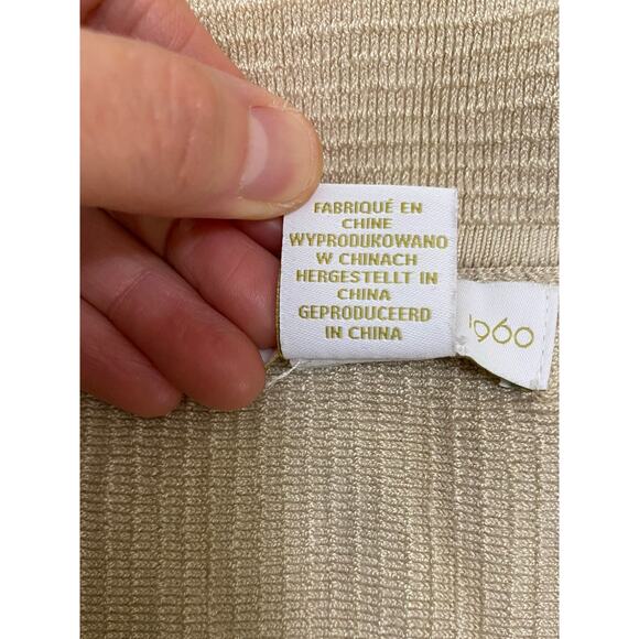 House of Harlow 1960 Women's M Beige Ribbed High Waist Pencil Skirt - Picture 3 of 5